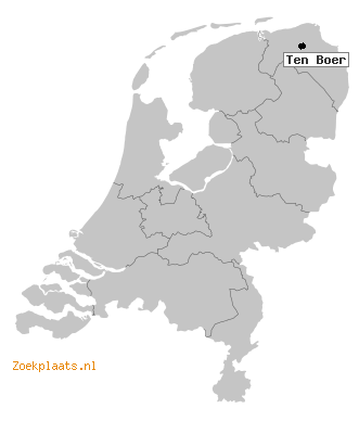 Kaart Ten Boer